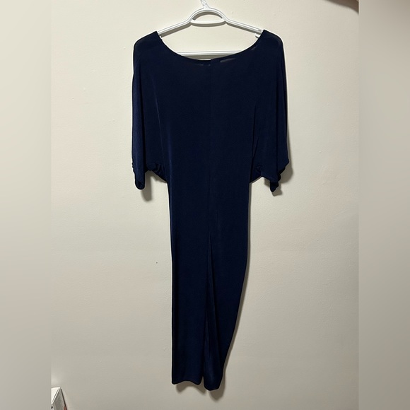 Navy Blue Fashion Nova Front Knot Sparkle Dress - Picture 2 of 3